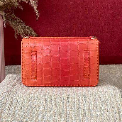 Orange Ombre Box Style Waist Bag Phone Size