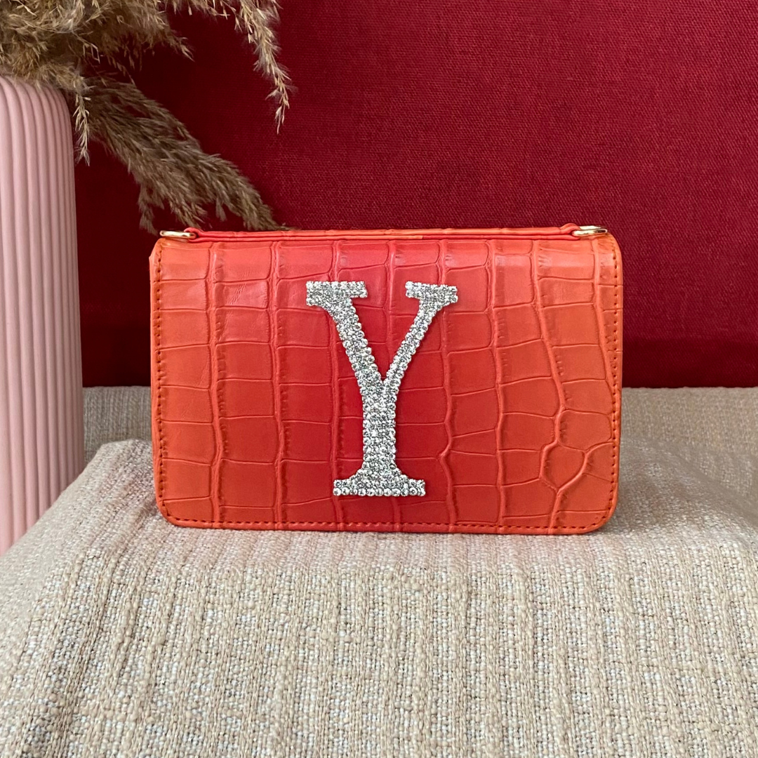 Orange Ombre Box Style Waist Bag Phone Size