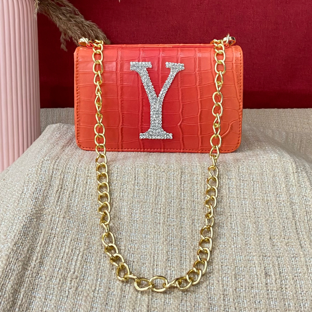 Orange Ombre Box Style Waist Bag Phone Size