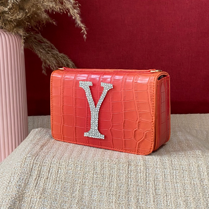 Orange Ombre Box Style Waist Bag Phone Size