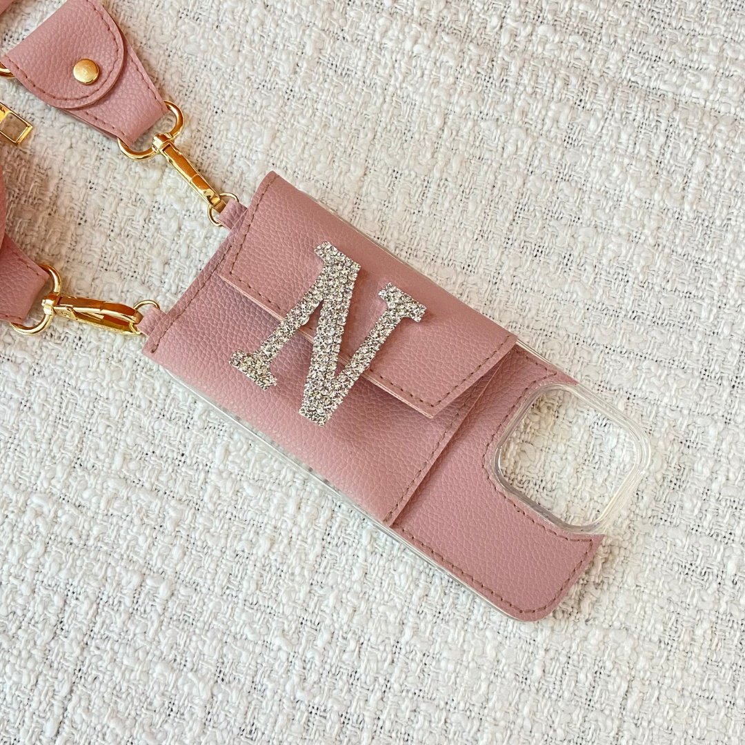 Pink with Boho Cloth on Pocket Pochette Belt with Phone Case