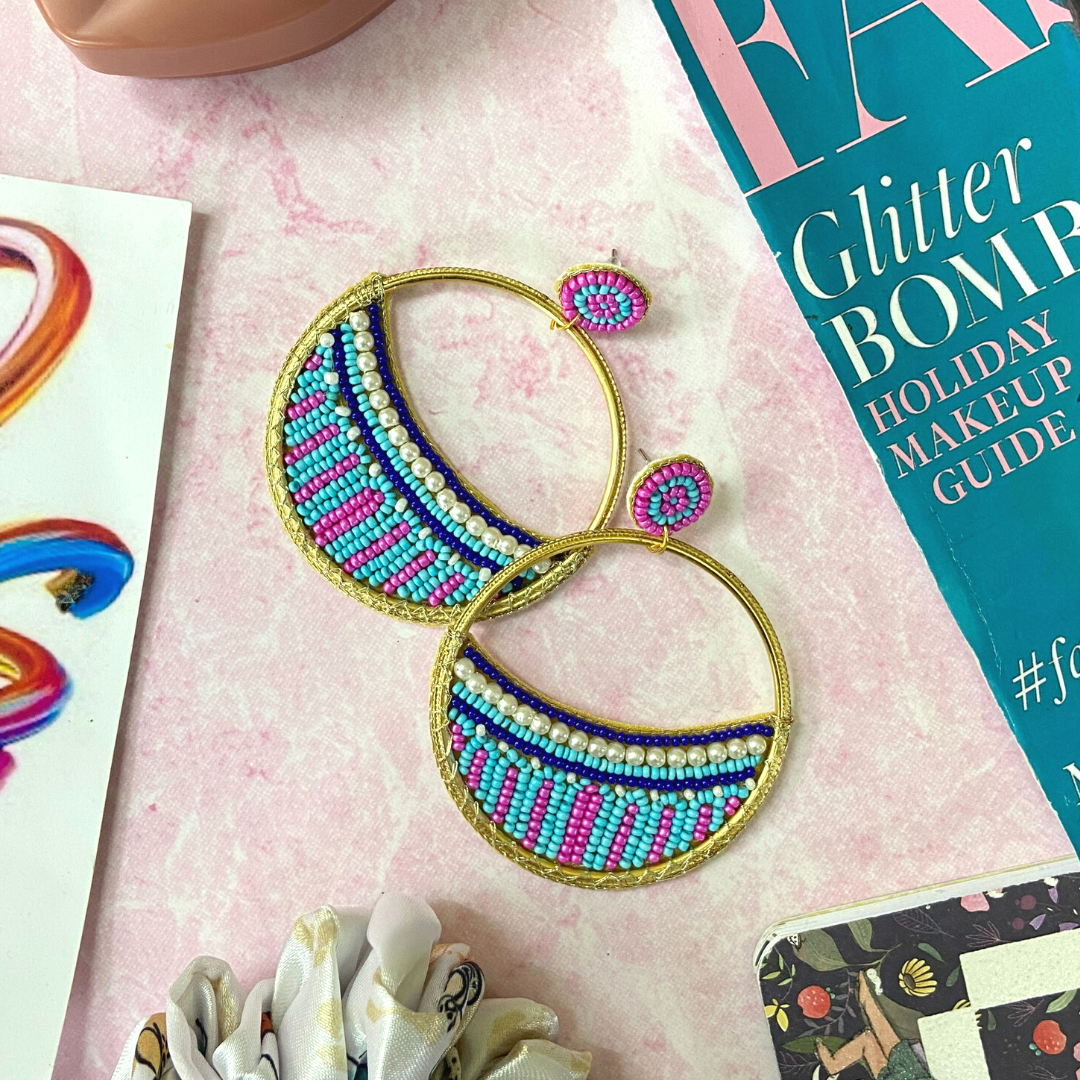 Rainbow Hoop Earrings