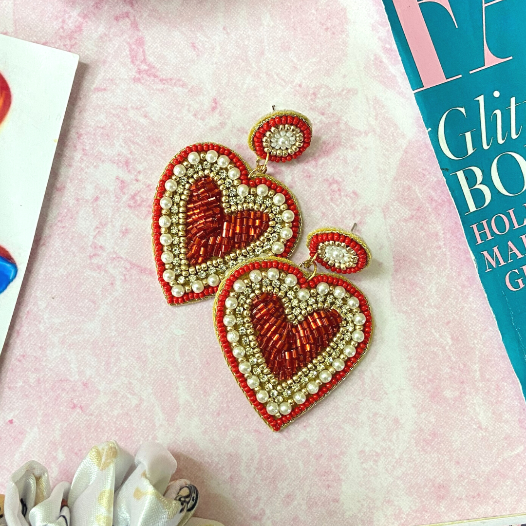 Red Heart Earrings