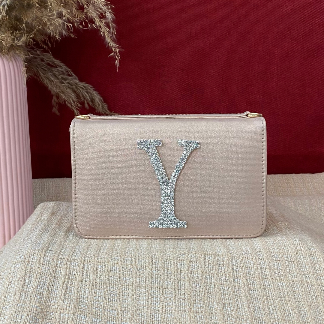 Rose Gold Non-Textured Box Style Waist Bag Phone Size.