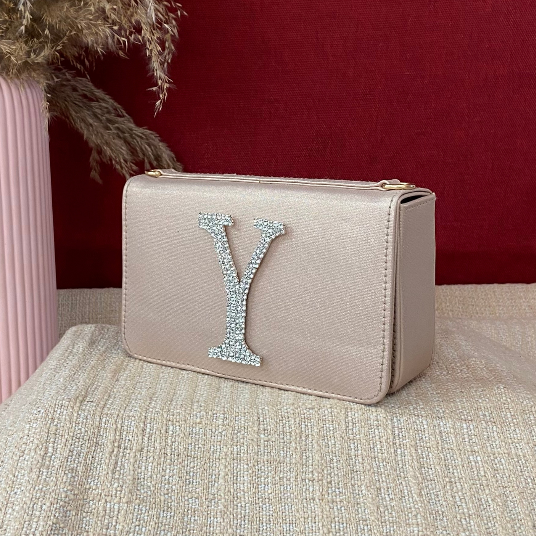 Rose Gold Non-Textured Box Style Waist Bag Phone Size.