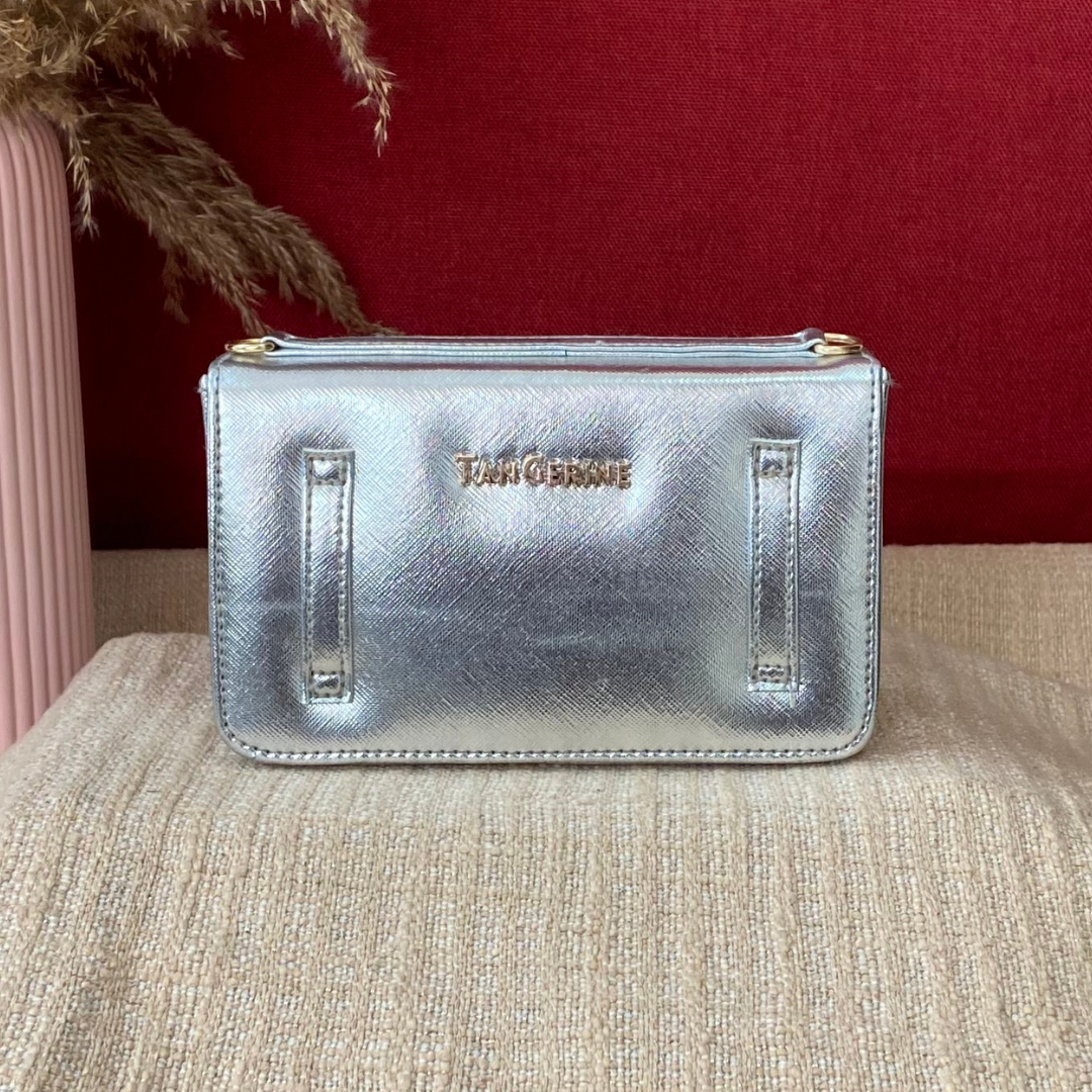 Silver Box Style Waist Bag Phone Size