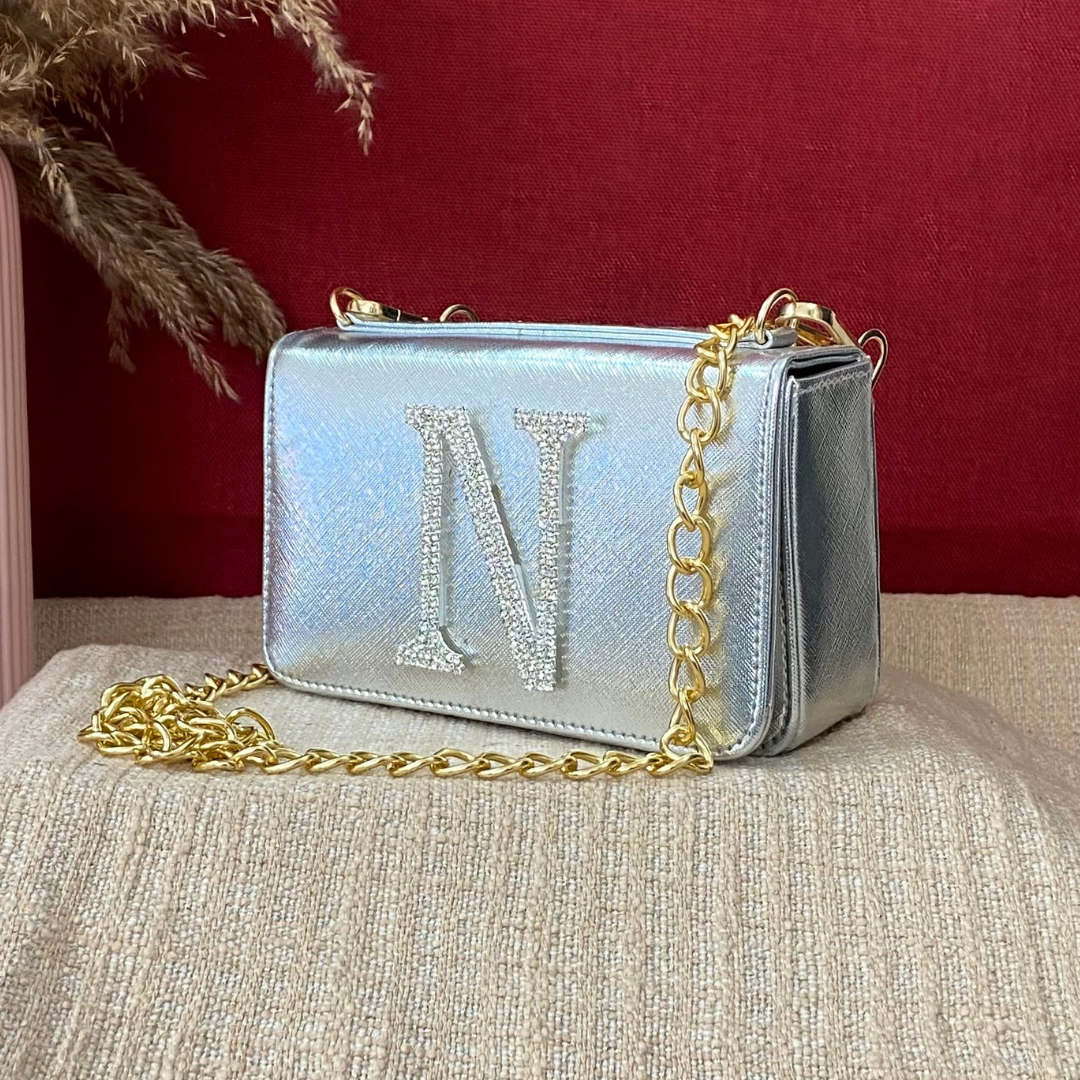 Silver Box Style Waist Bag Phone Size