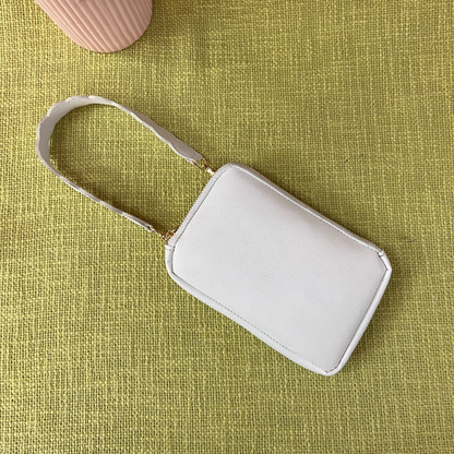 White Pouch + White with Mint &amp; Pink Diamond Pochette Belt.